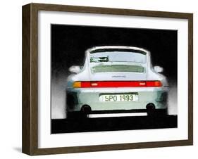 1993 Porsche 911 Rear Watercolor-NaxArt-Framed Art Print