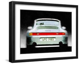 1993 Porsche 911 Rear Watercolor-NaxArt-Framed Art Print