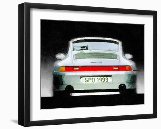 1993 Porsche 911 Rear Watercolor-NaxArt-Framed Art Print
