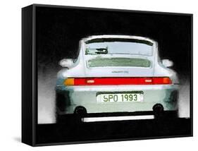 1993 Porsche 911 Rear Watercolor-NaxArt-Framed Stretched Canvas