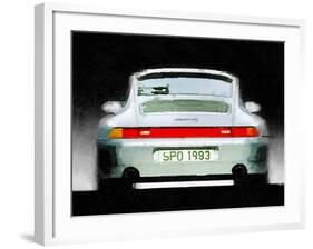 1993 Porsche 911 Rear Watercolor-NaxArt-Framed Art Print