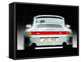 1993 Porsche 911 Rear Watercolor-NaxArt-Framed Stretched Canvas