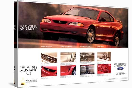 1994 Mustang - What It Was…-null-Stretched Canvas