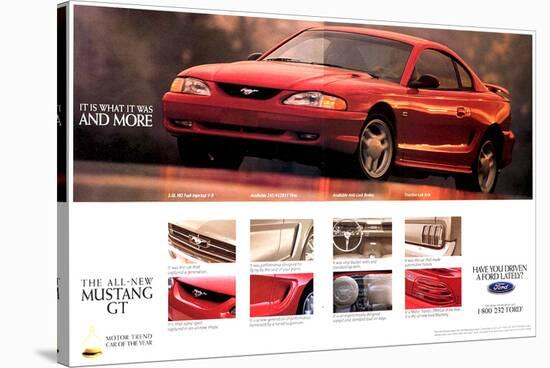 1994 Mustang - What It Was…-null-Stretched Canvas