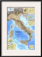 1995 Italy Map-National Geographic Maps-Framed Art Print