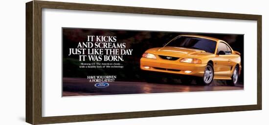 1995 Mustang - Day it Was Born-null-Framed Art Print