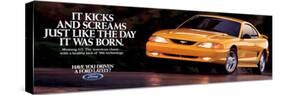 1995 Mustang - Day it Was Born-null-Stretched Canvas