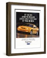 1995Mustang-It Kicks & Screams-null-Framed Art Print