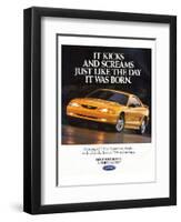 1995Mustang-It Kicks & Screams-null-Framed Art Print