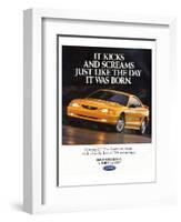 1995Mustang-It Kicks & Screams-null-Framed Art Print