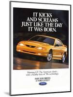 1995Mustang-It Kicks & Screams-null-Mounted Art Print