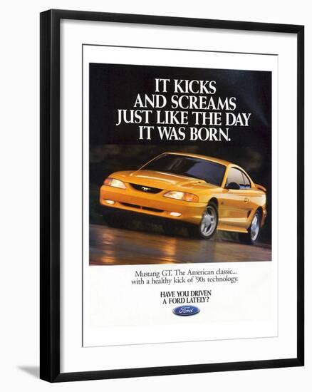 1995Mustang-It Kicks & Screams-null-Framed Art Print