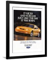 1995Mustang-It Kicks & Screams-null-Framed Art Print