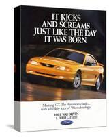 1995Mustang-It Kicks & Screams-null-Stretched Canvas