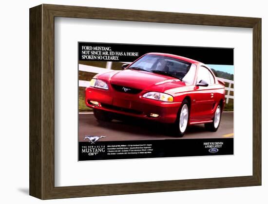 1996 Mustang-Spoken So Clearly-null-Framed Art Print