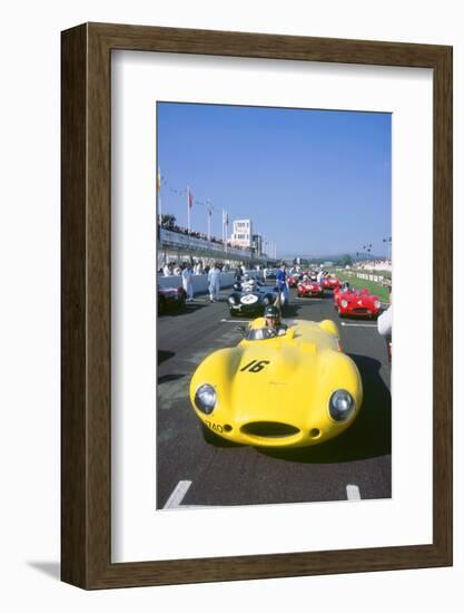 1998 Goodwood revival meeting. Jaguar D type, Martin Brundle-null-Framed Photographic Print