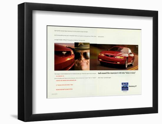 1998 Mustang-The Monster's V-8-null-Framed Art Print