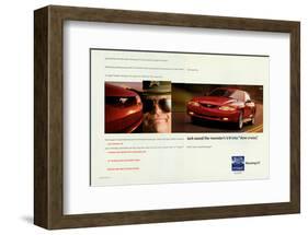 1998 Mustang-The Monster's V-8-null-Framed Art Print