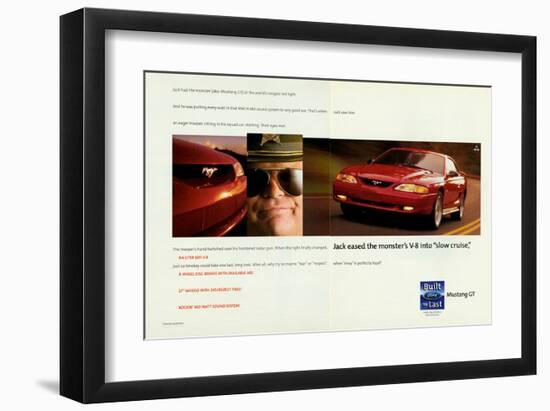 1998 Mustang-The Monster's V-8-null-Framed Art Print