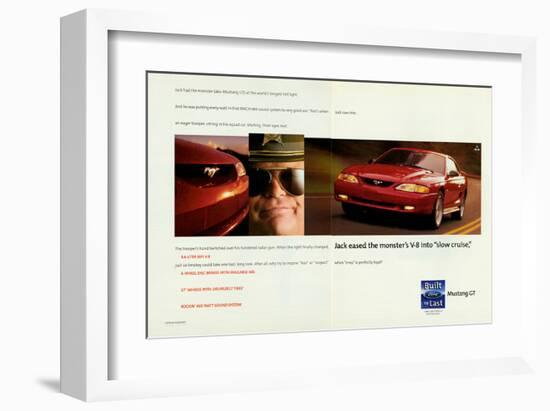 1998 Mustang-The Monster's V-8-null-Framed Art Print