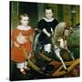 19th-Century American Painting of The Hobby Horse-Francis G Mayer-Stretched Canvas