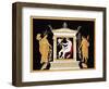 19th Century Antique Vase Illustration of a Hunter with Dog and Attendants-Stapleton Collection-Framed Giclee Print