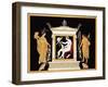 19th Century Antique Vase Illustration of a Hunter with Dog and Attendants-Stapleton Collection-Framed Giclee Print