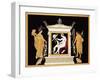 19th Century Antique Vase Illustration of a Hunter with Dog and Attendants-Stapleton Collection-Framed Giclee Print