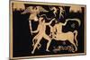 19th Century Antique Vase Illustration of Hercules Fighting Centaur Chiron-Stapleton Collection-Mounted Giclee Print