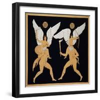 19th Century Antique Vase Illustration of Winged Figures on Men's Backs-Stapleton Collection-Framed Giclee Print
