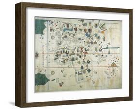 19th Century Copy of the Nautical Planisphere, 1500-Juan de la Cosa-Framed Giclee Print