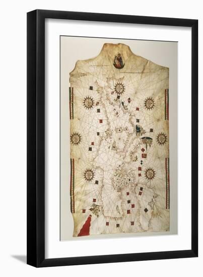 19th Century Copy of the Nautical Planisphere, 1500-Juan de la Cosa-Framed Giclee Print