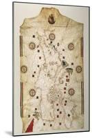 19th Century Copy of the Nautical Planisphere, 1500-Juan de la Cosa-Mounted Giclee Print