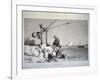 19th-Century Engraving of Egyptian Men Using a Shadoof-null-Framed Giclee Print