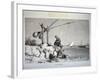 19th-Century Engraving of Egyptian Men Using a Shadoof-null-Framed Giclee Print