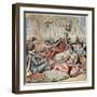 19Th-Century Engraving of King Henry III with Attendants-Stefano Bianchetti-Framed Giclee Print