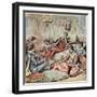 19Th-Century Engraving of King Henry III with Attendants-Stefano Bianchetti-Framed Giclee Print