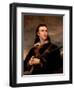 19th century European oil portrait of John James Audubon.-Vernon Lewis Gallery-Framed Art Print