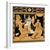 19th Century Greek Vase Illustration of Cassandra with Apollo and Minerva-Stapleton Collection-Framed Giclee Print