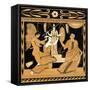 19th Century Greek Vase Illustration of Cassandra with Apollo and Minerva-Stapleton Collection-Framed Stretched Canvas