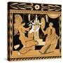 19th Century Greek Vase Illustration of Cassandra with Apollo and Minerva-Stapleton Collection-Stretched Canvas
