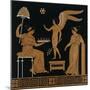 19th Century Greek Vase Illustration of Eros with Two Courtesans-Stapleton Collection-Mounted Giclee Print