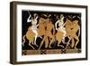 19th Century Greek Vase Illustration of Two Amazons on Horses After Two Youths-Stapleton Collection-Framed Giclee Print