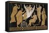 19th Century Greek Vase Illustration of Zeus Abducting Leda in the form of a Swan-Stapleton Collection-Framed Stretched Canvas