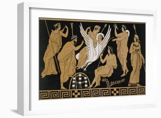 19th Century Greek Vase Illustration of Zeus Abducting Leda in the form of a Swan-Stapleton Collection-Framed Giclee Print