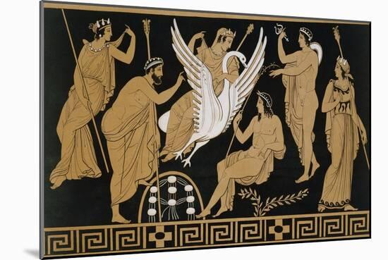 19th Century Greek Vase Illustration of Zeus Abducting Leda in the form of a Swan-Stapleton Collection-Mounted Giclee Print