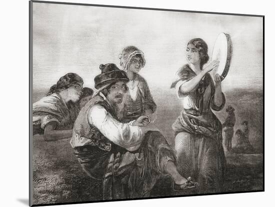 19th century Gypsies-Francis William Topham-Mounted Giclee Print