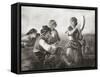 19th century Gypsies-Francis William Topham-Framed Stretched Canvas