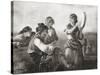 19th century Gypsies-Francis William Topham-Stretched Canvas