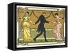 19th-Century Illustration of a Man Dancing Between Two Women-Bettmann-Framed Stretched Canvas